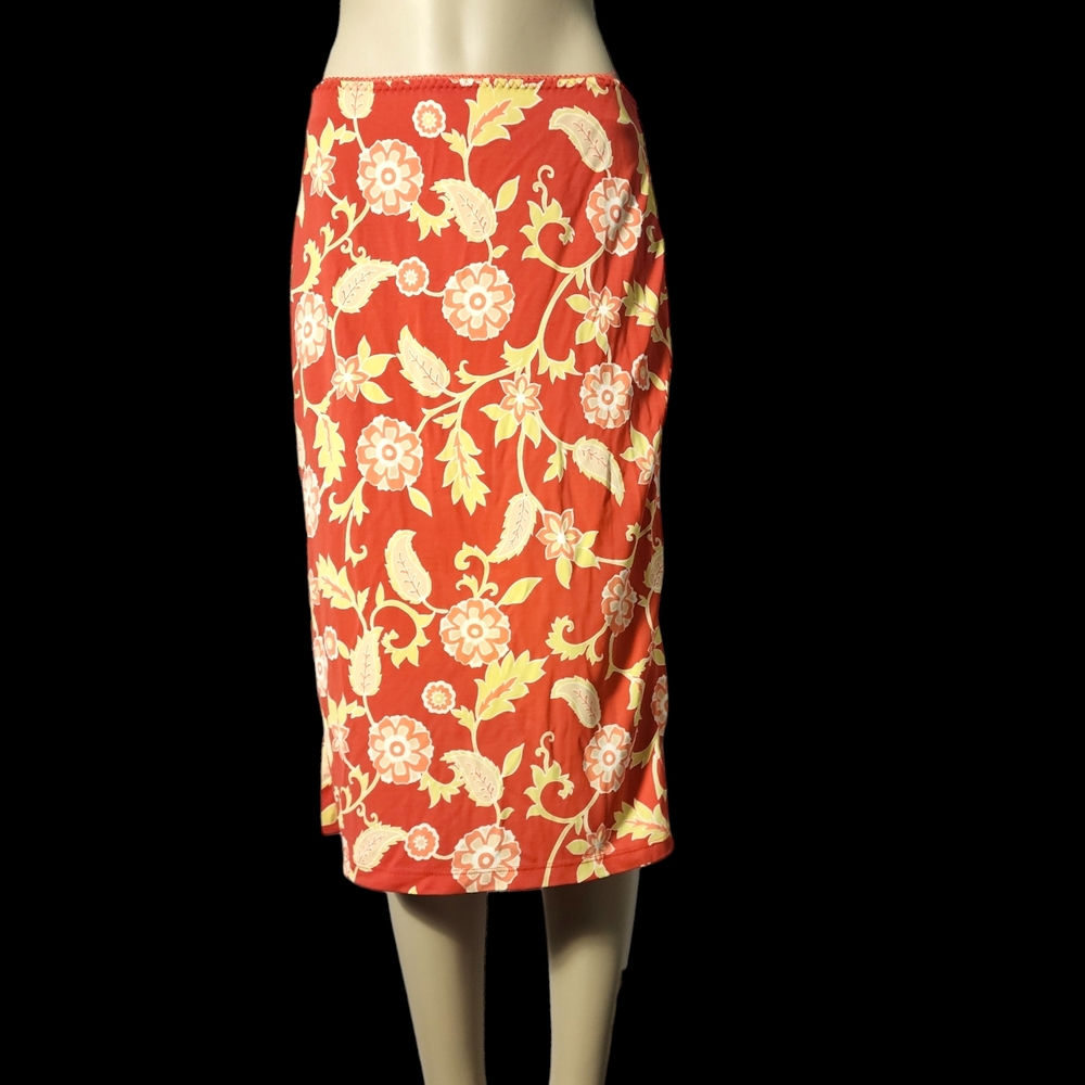Floral Red and Yellow Skirt